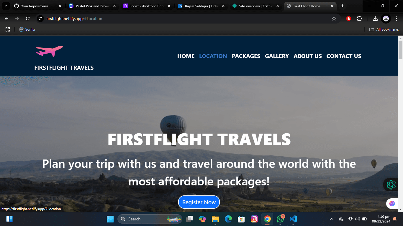 Personal frontend flight booking interface project.